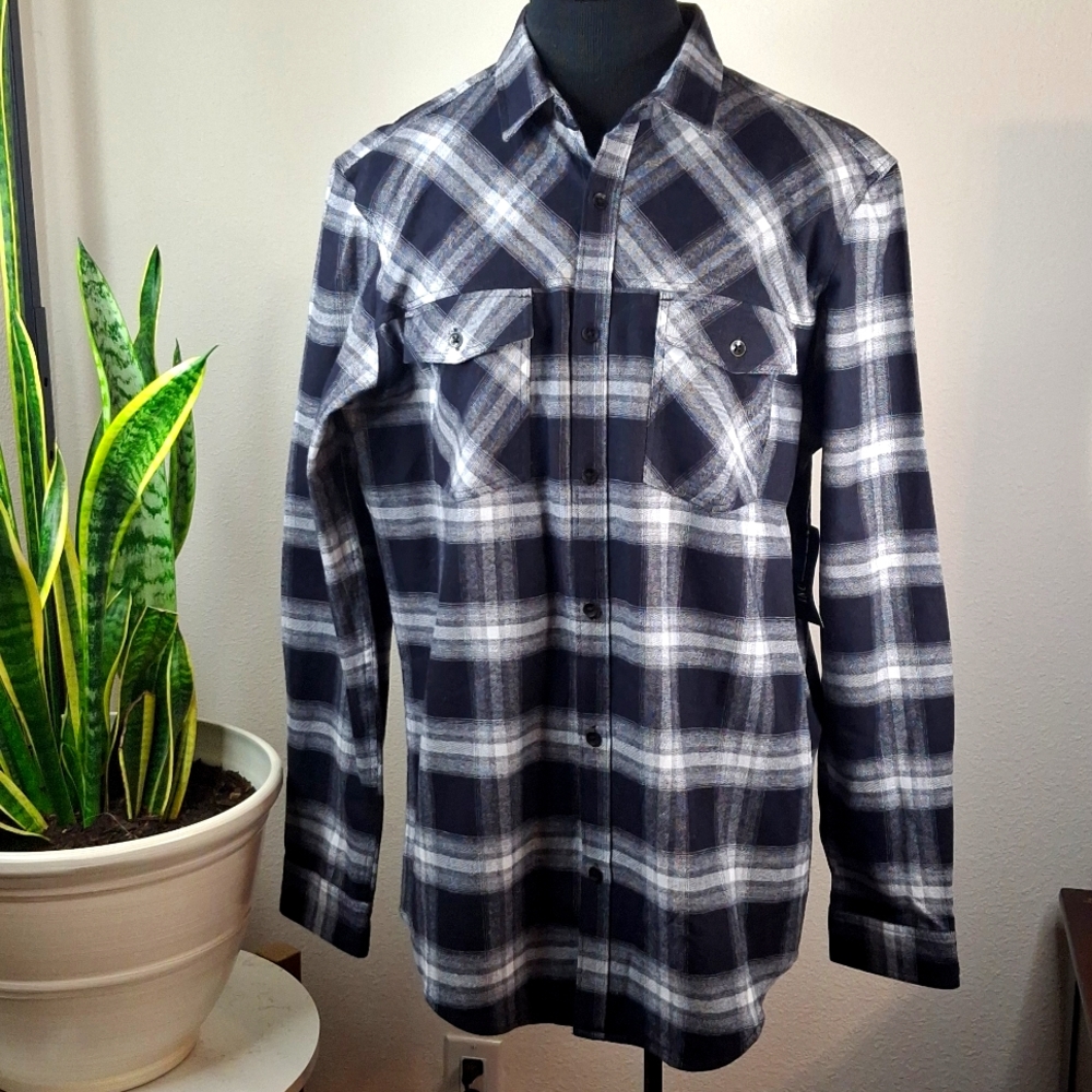 I.N.C International Concepts Men's Plaid Long Sleeve size M
